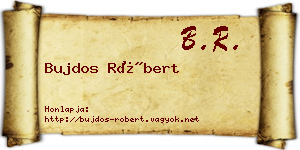 Bujdos Róbert névjegykártya