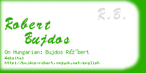 robert bujdos business card